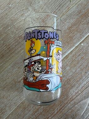 Vintage Flinstones Y2K Glass “The First 30 Years” Hardee’s Commemorative Glass